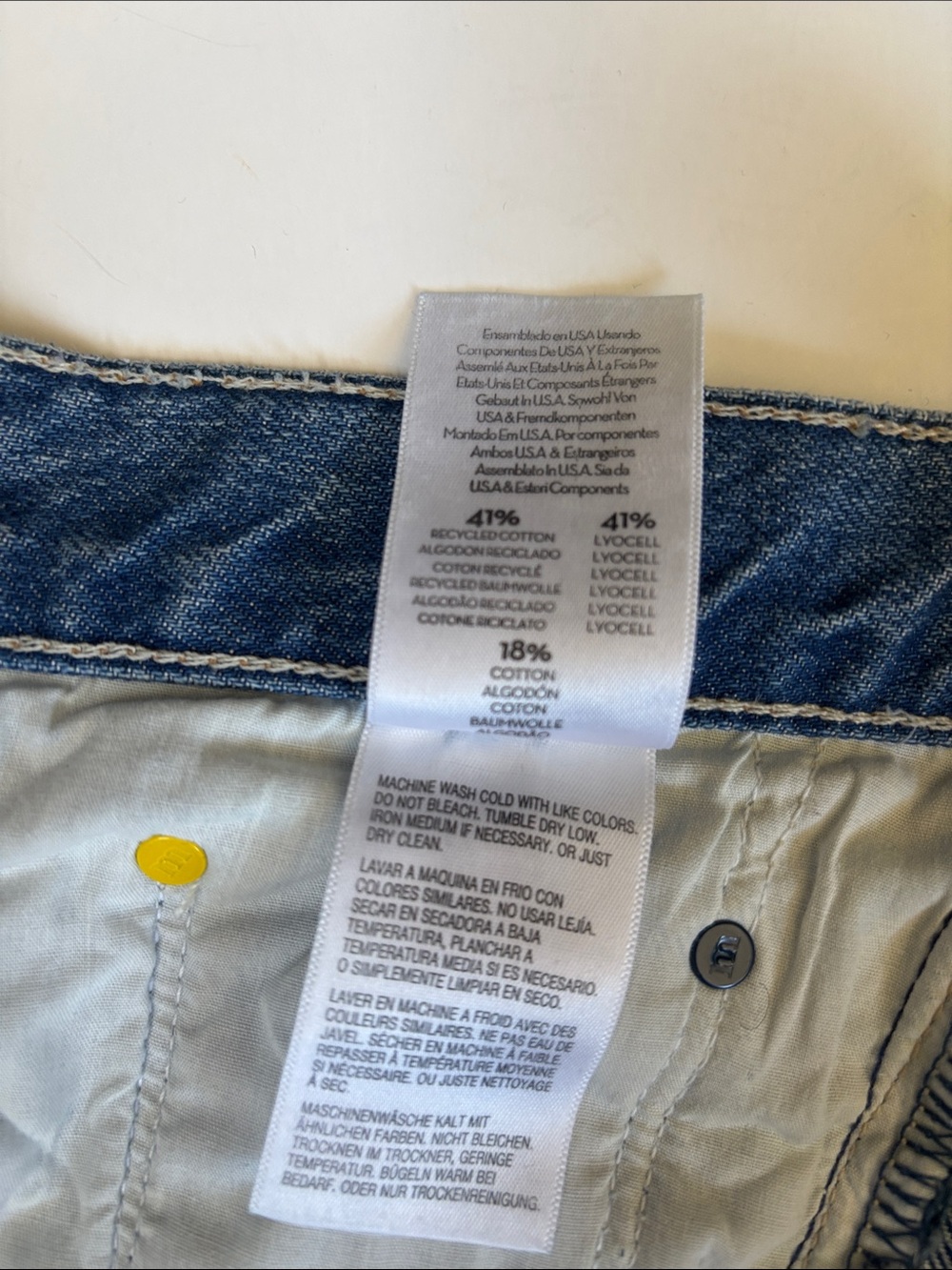 Mother Snacks Lemon Twist Sneak Jeans Blue Rolling In The Dough Women’s Size 27 - Picture 6 of 16